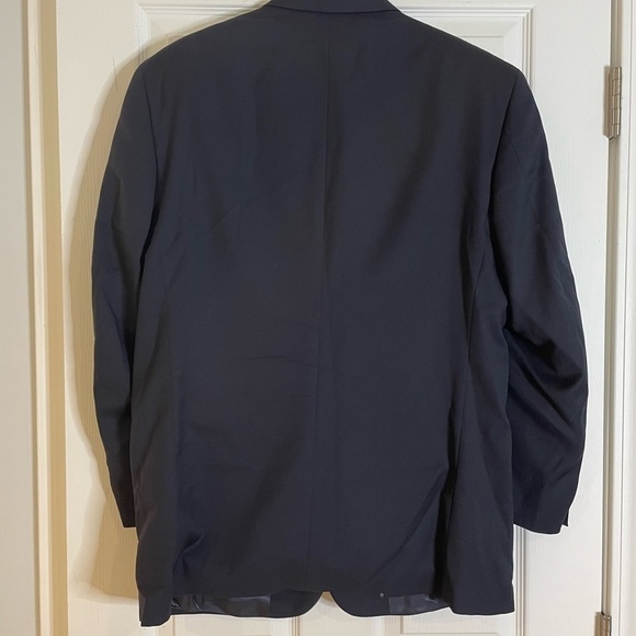 VINTAGE NAVY BLAZER - Italian Made - of Super 120’s Merino Wool w/cool buttons - Picture 2 of 7